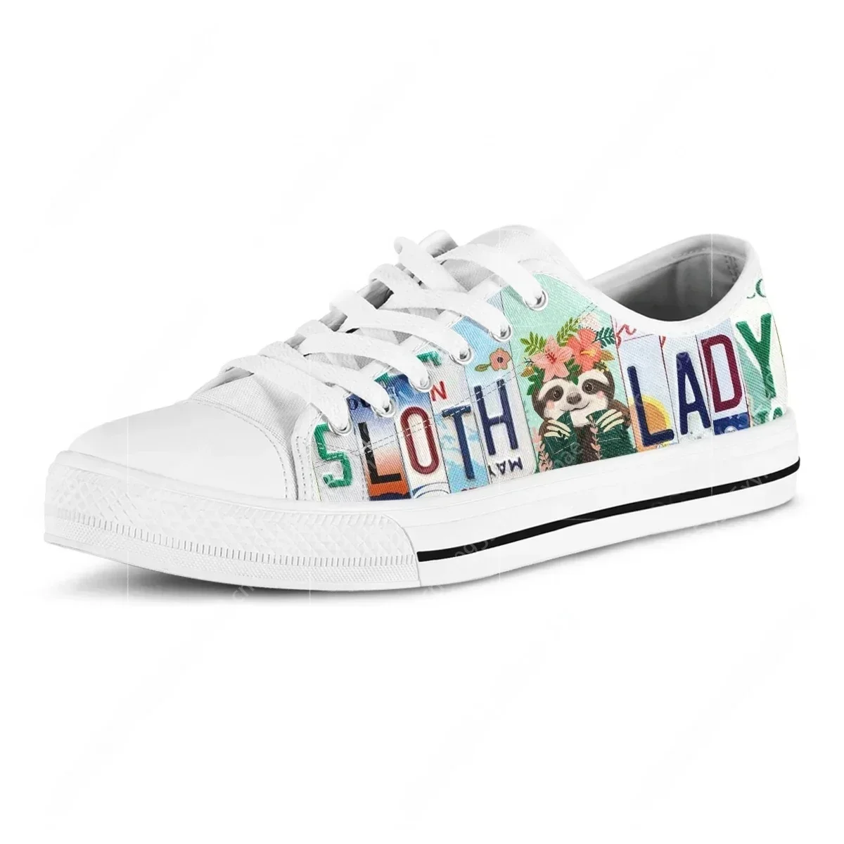 Women'S Shoes In Size 12 - License Plate Sloth Lady Cute Women