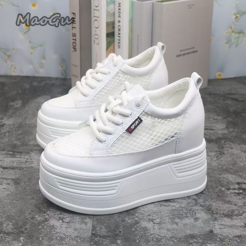Wedge Heeled Sneaker - Tenis De Mujer Women's Mesh Platform