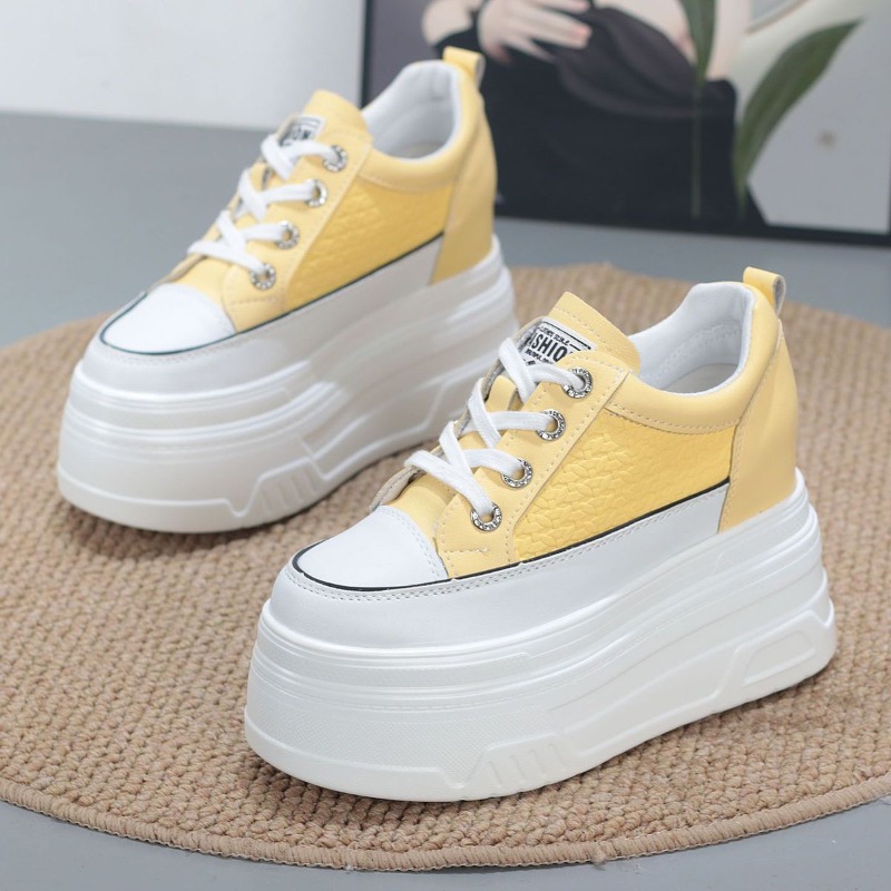 Wedge Heeled Sneaker - 2026 New 10CM Genuine Leather Comfy