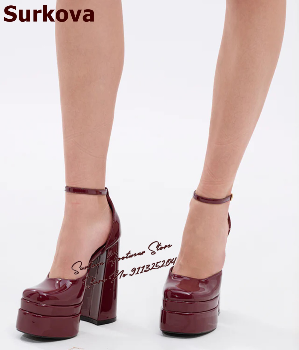 Surkova Burgundy Patent Leathe - Women'S Shoes Burgundy recension och pris