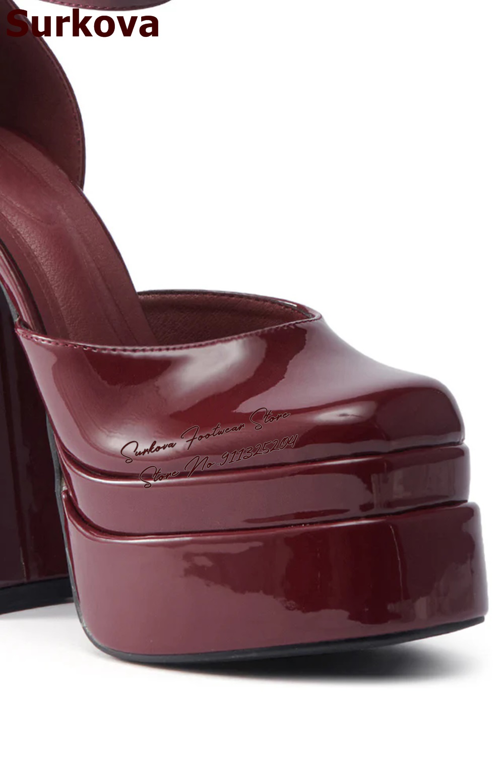 Surkova Burgundy Patent Leathe - Women'S Shoes Burgundy recension och pris