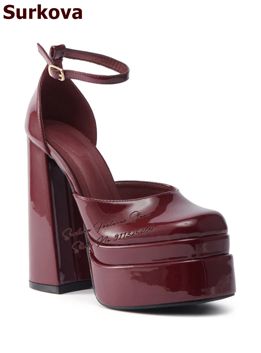 Surkova Burgundy Patent Leathe - Women'S Shoes Burgundy recension och pris