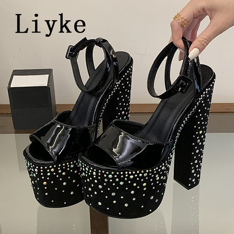 Liyke Fashion Crystal Rhinesto - Rhinestone Sandal Women recension och pris