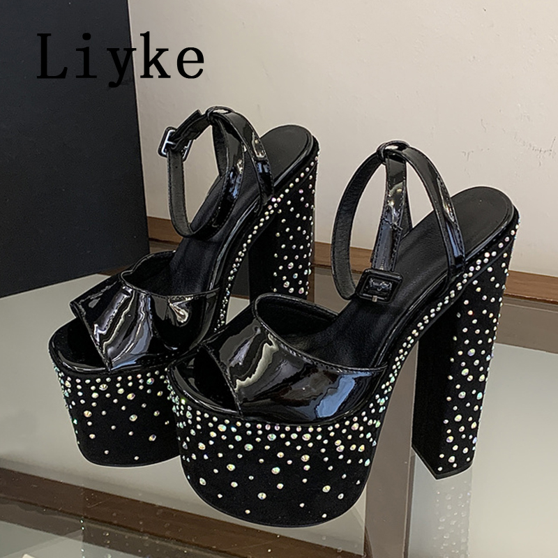 Liyke Fashion Crystal Rhinesto - Rhinestone Sandal Women recension och pris