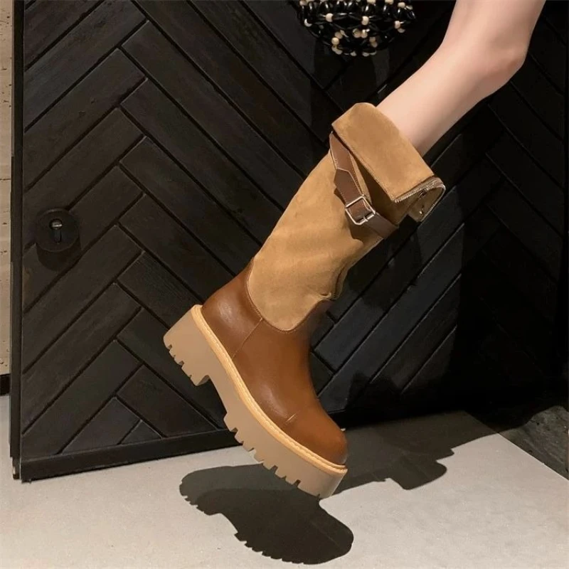 Autumn Winter Belt Buckle Ladi - Women'S Shoes Y2K recension och pris