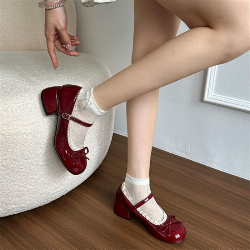 2026 Spring/Fall Women's High- - Women'S Shoes Burgundy recension och pris
