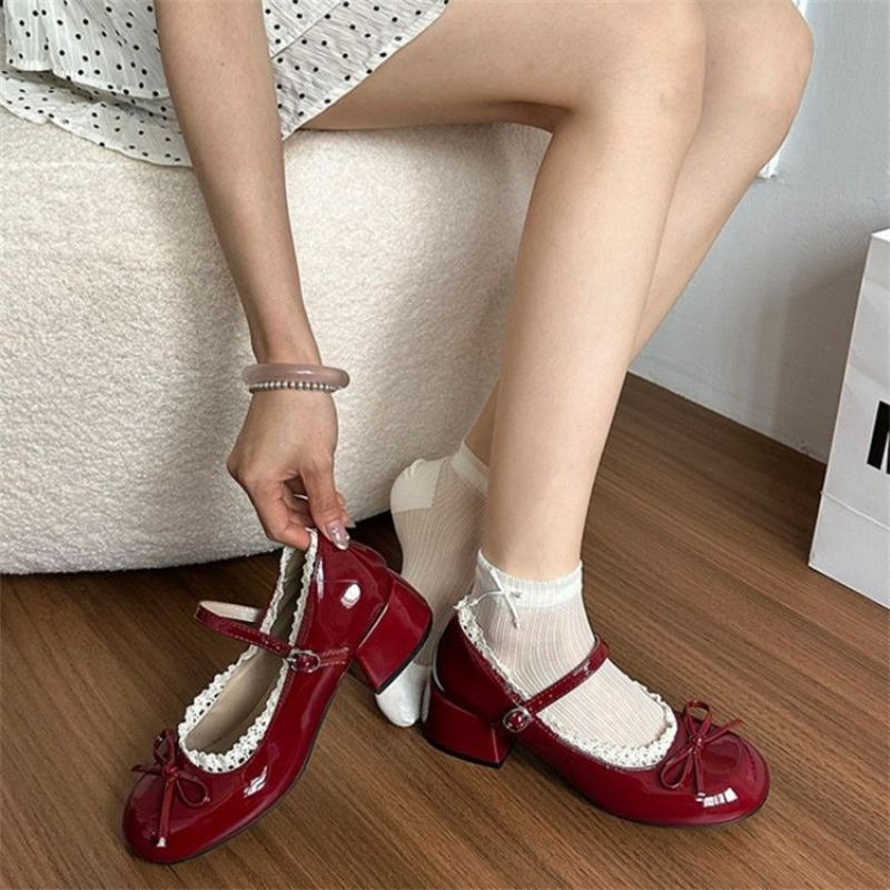 2026 Spring/Fall Women's High- - Women'S Shoes Burgundy recension och pris