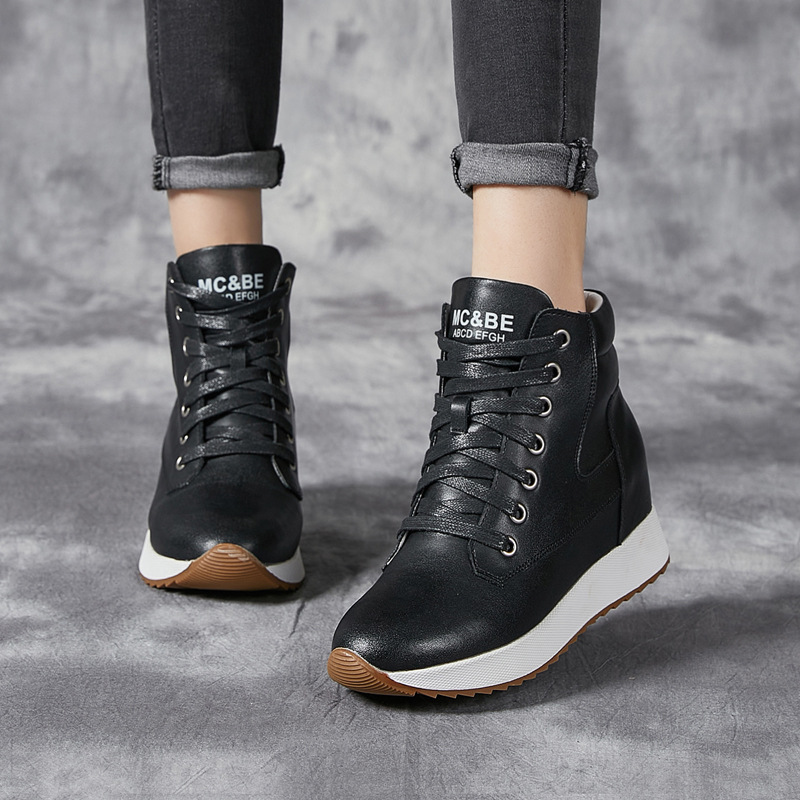 7CM Genuine Leather Women Ankl - Wedge Heeled Sneaker recension och pris