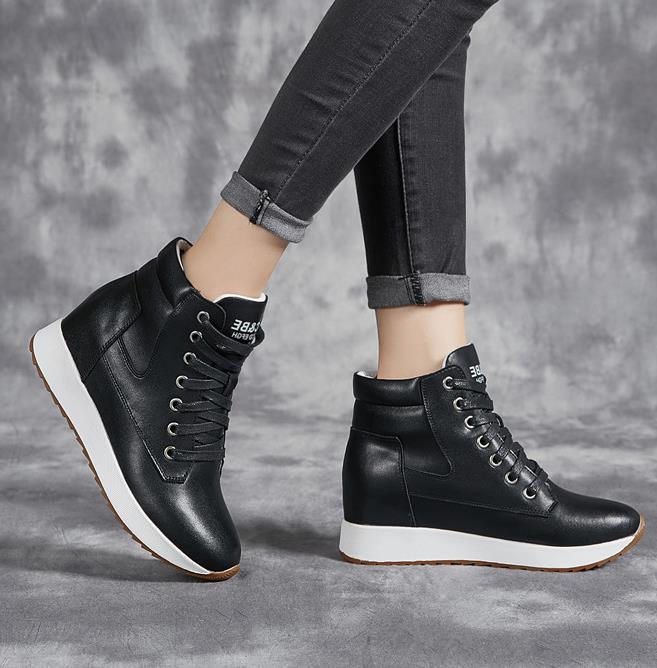 7CM Genuine Leather Women Ankl - Wedge Heeled Sneaker recension och pris