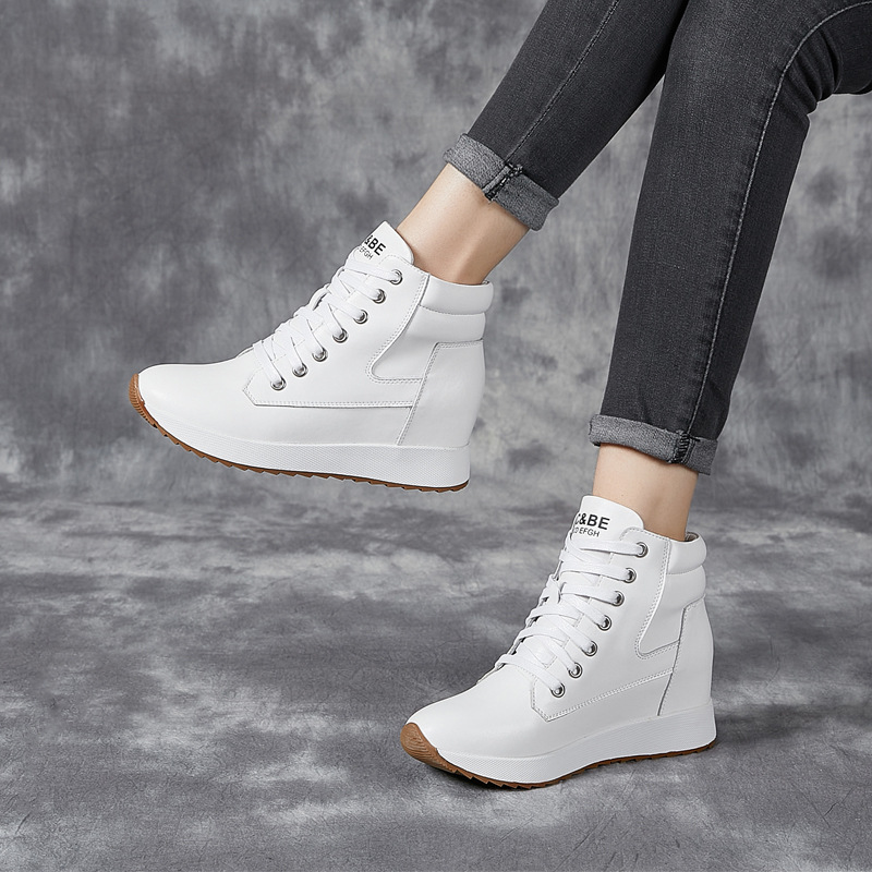 7CM Genuine Leather Women Ankl - Wedge Heeled Sneaker recension och pris