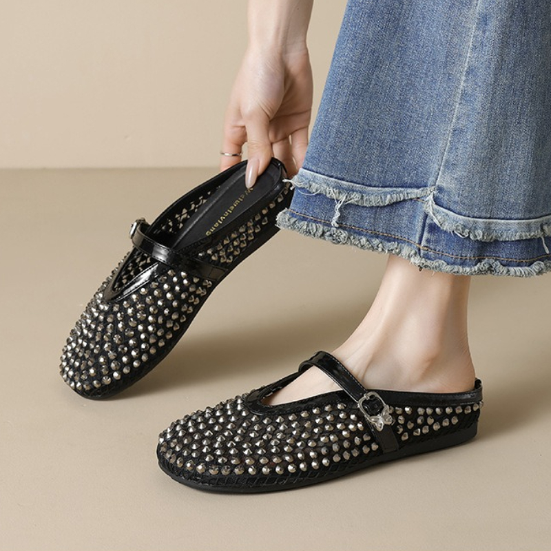Mesh Rhinestone Brand Slippers - Rhinestone Sandal Women recension och pris