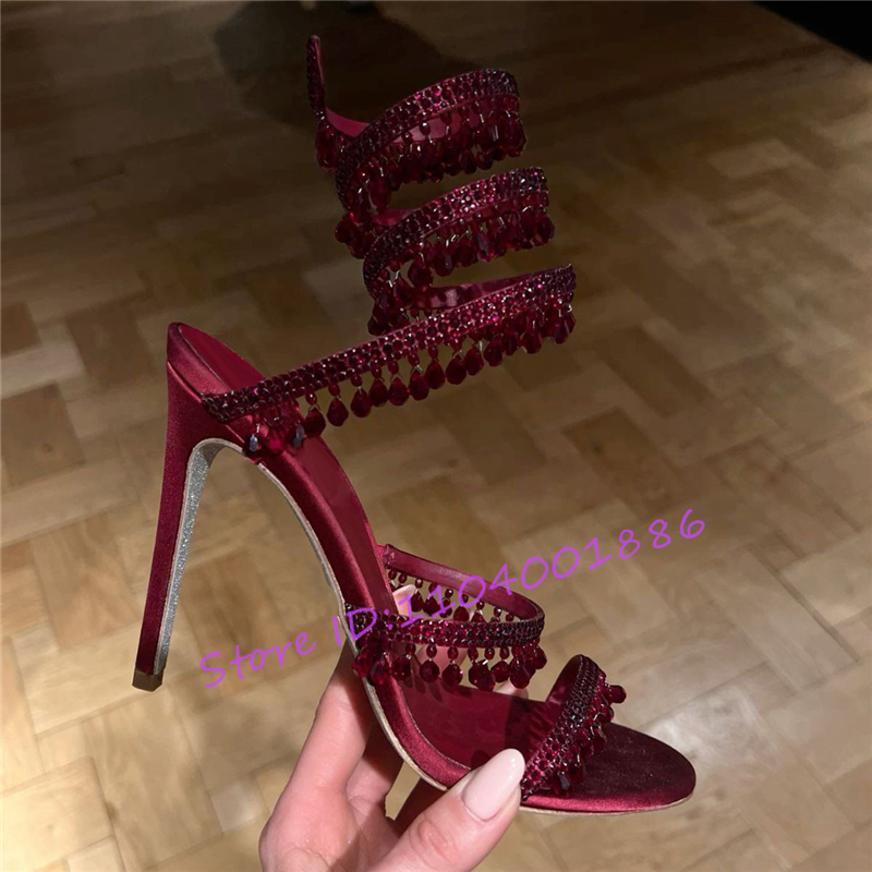 Rhinestone Snake Shape Ankle S - Rhinestone Sandal Women recension och pris