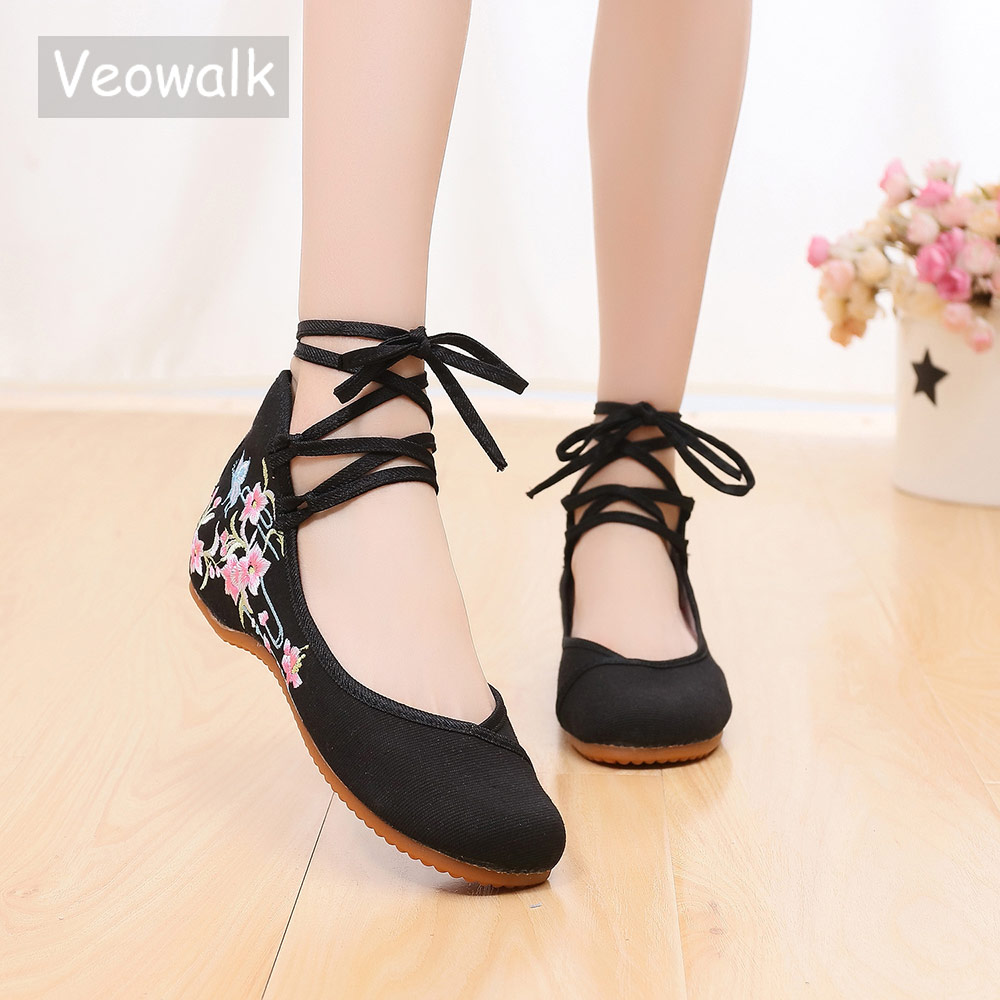 Veowalk Ankle Strap Women Canv - Women'S Shoes Vegan recension och pris