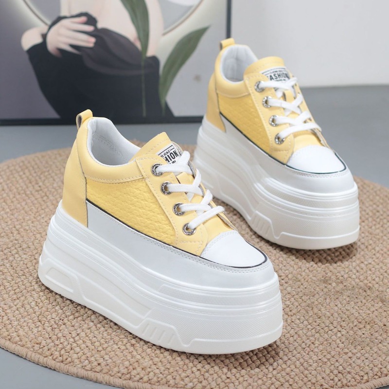 2026 New 10CM Genuine Leather  - Wedge Heeled Sneaker recension och pris