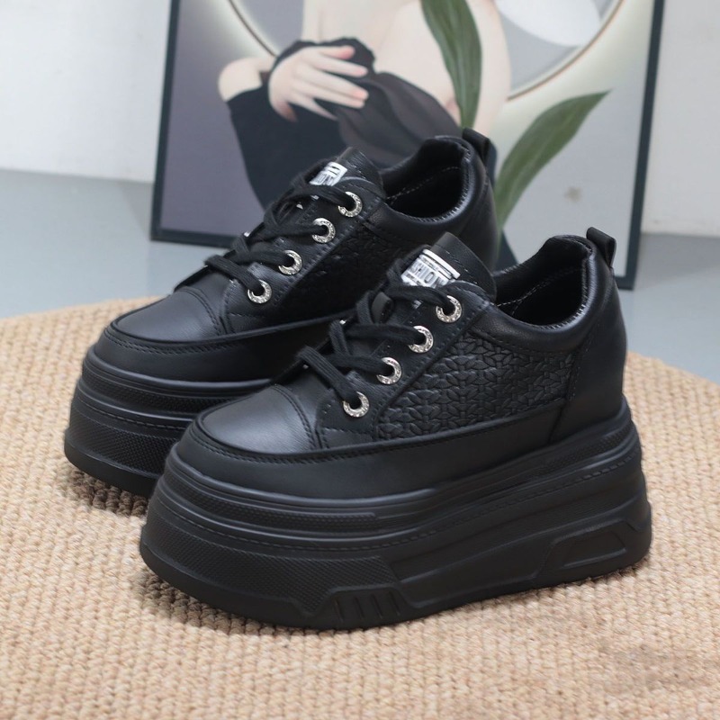 2026 New 10CM Genuine Leather  - Wedge Heeled Sneaker recension och pris