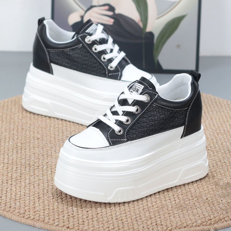 2026 New 10CM Genuine Leather  - Wedge Heeled Sneaker recension och pris