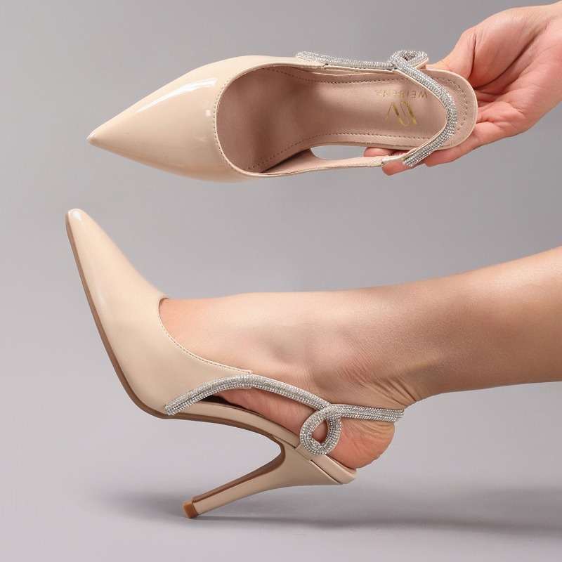 Sexy Patent Leather Pointed To - Rhinestone Sandal Women recension och pris