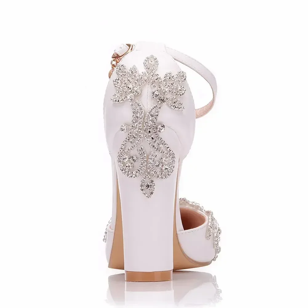 2026 Thick Heel Pointed Toe Sh - Rhinestone Sandal Women recension och pris
