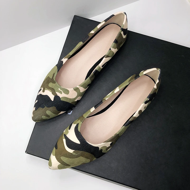 Lady Camouflage Bow Flats For  - Women'S Shoes For Wide Feet recension och pris