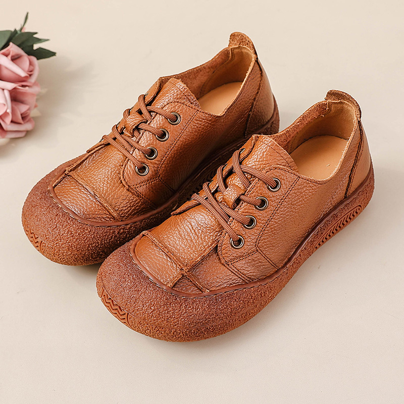 Retro genuine leather shoes fo - Women'S Shoes For Wide Feet recension och pris