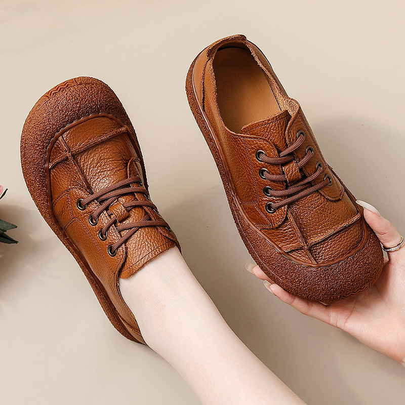 Retro genuine leather shoes fo - Women'S Shoes For Wide Feet recension och pris