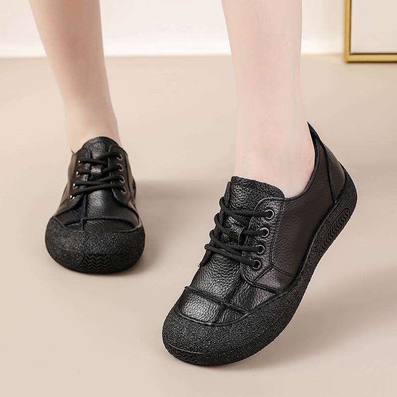Retro genuine leather shoes fo - Women'S Shoes For Wide Feet recension och pris