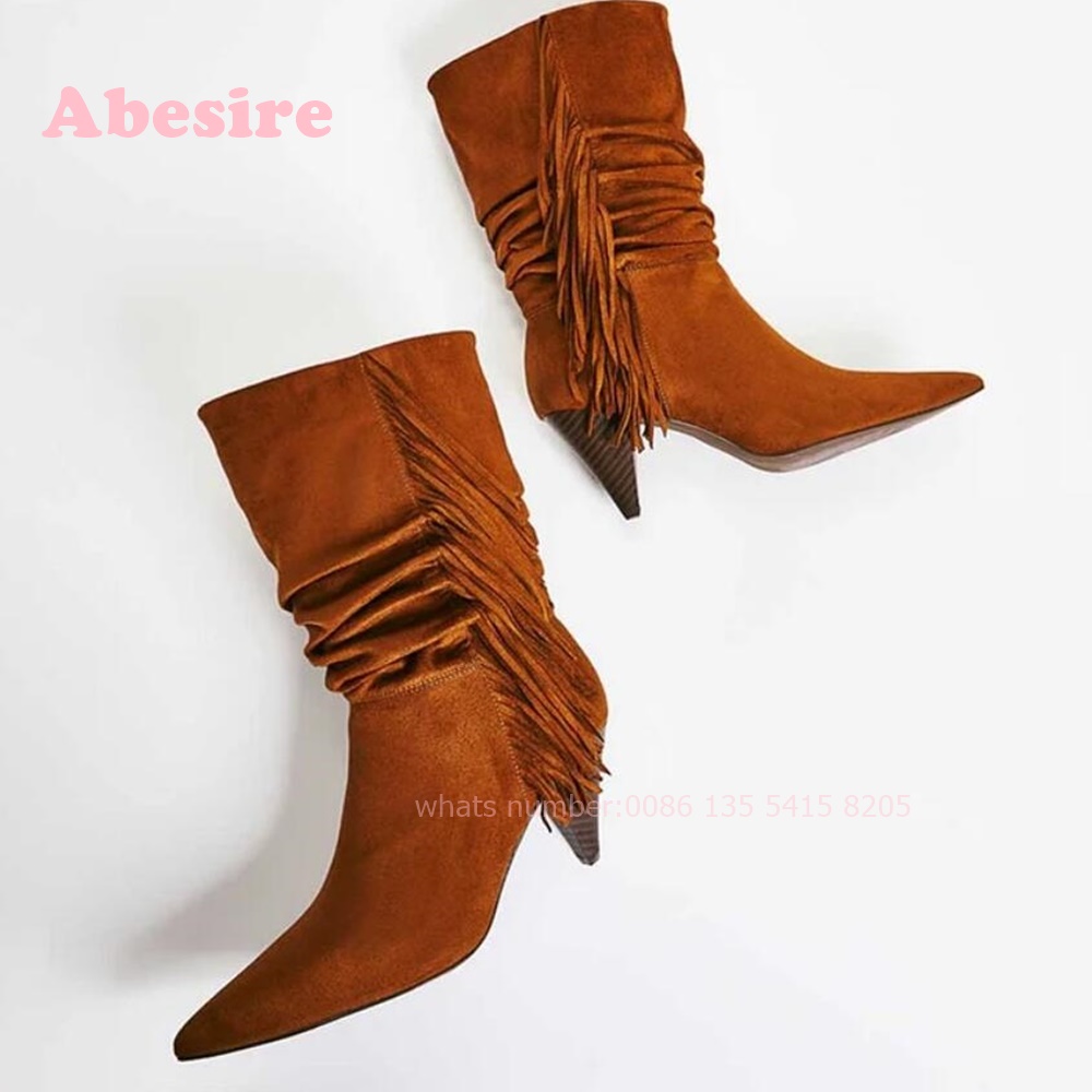 White Cone Heel Fringe Shoes V - Women'S Shoes Vegan recension och pris