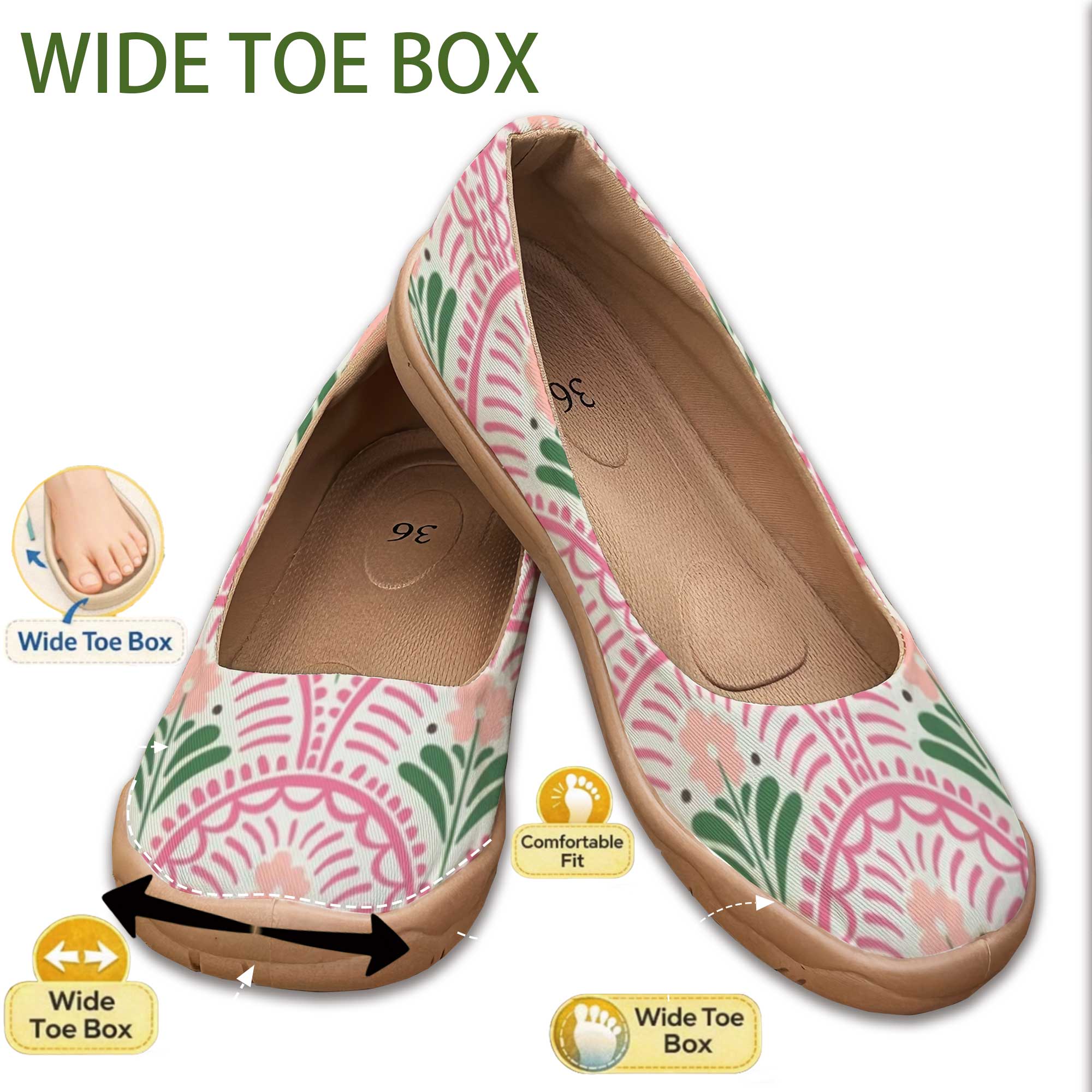 Bohemian Style Wide-Fit Women' - Women'S Shoes For Wide Feet recension och pris
