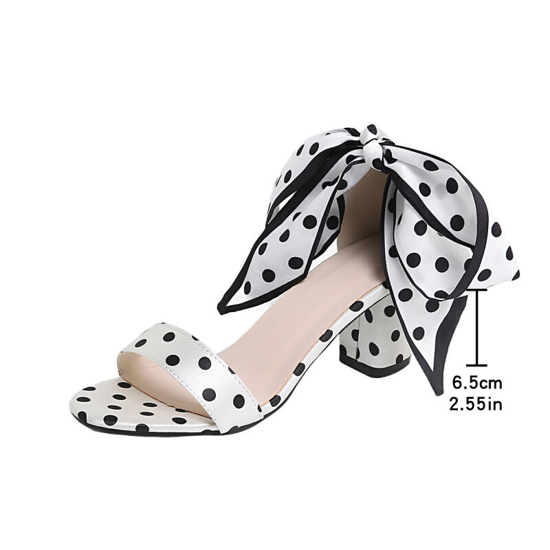 Vintage Black White Polka Dots - Women'S Shoes Y2K recension och pris