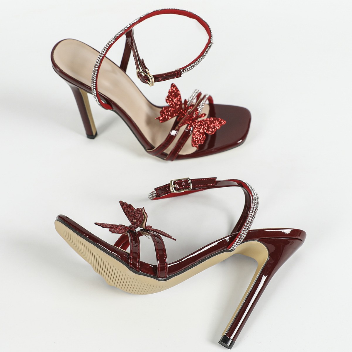 Sandalias De Mujer Verano 2025 - Women'S Shoes Burgundy recension och pris