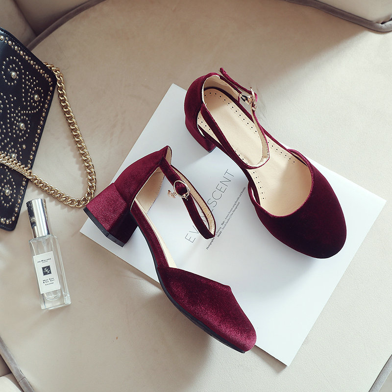 Velvet Velour Green Burgundy C - Women'S Shoes Burgundy recension och pris