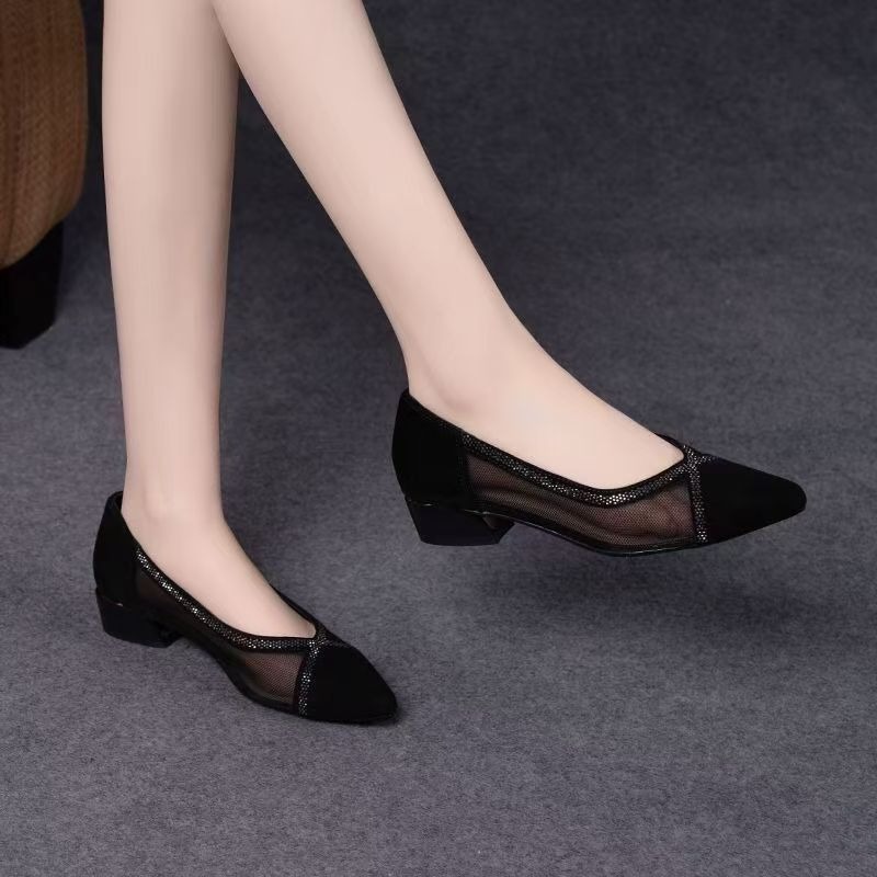 2025 Black Mesh New Pointed Fa - Women Shoes Black recension och pris