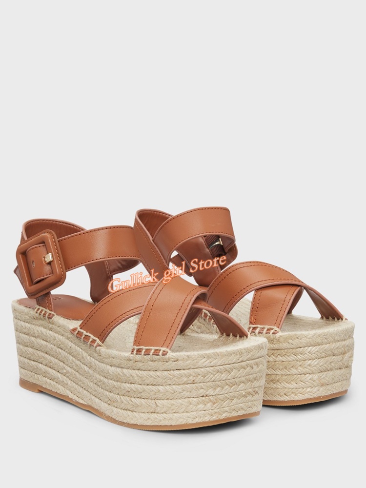 Platform Cross Strap Sandals A - Women'S Shoes Burgundy recension och pris