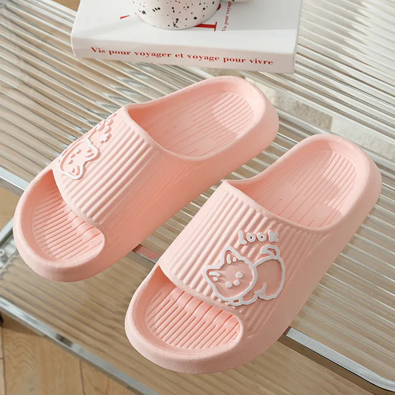 Summer Kawaii Cats Slippers Wo - Women Shoes Black recension och pris