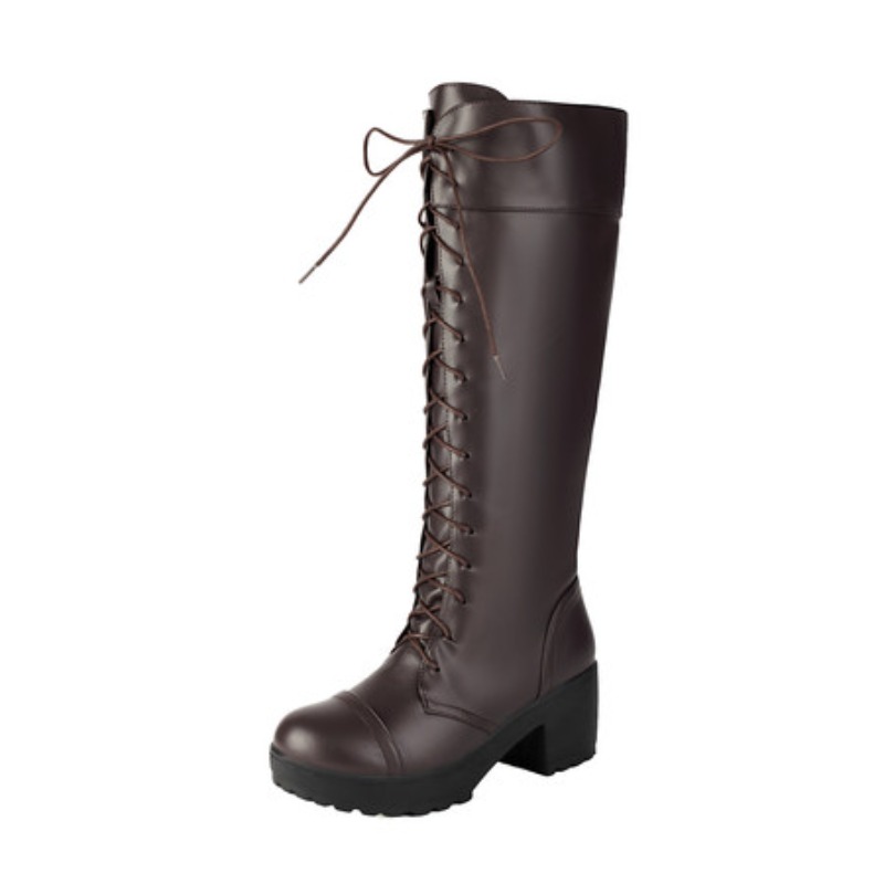 Womens Knee High Lace Up Comba - Women'S Shoes For Fall recension och pris