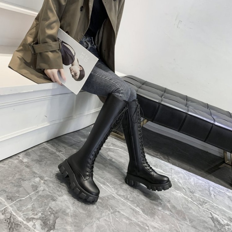 Women Knee High Boots Lace Up  - Women'S Shoes For Fall recension och pris