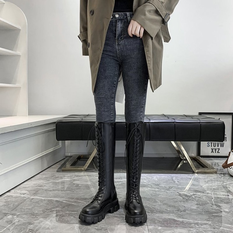 Women Knee High Boots Lace Up  - Women'S Shoes For Fall recension och pris